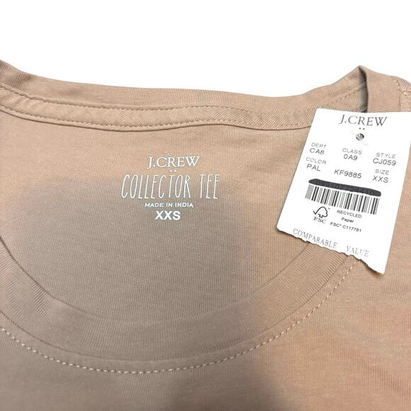 J.Crew Factory Paloma Graphic Collector Tee Brown Cotton T-Shirt XXS NWT - Picture 5 of 6